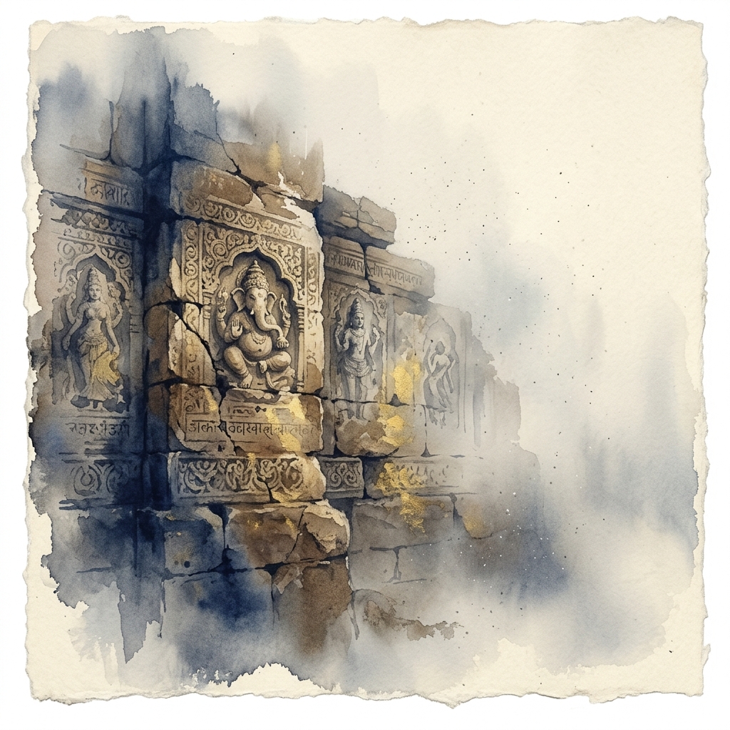 Ancient stone carvings detail